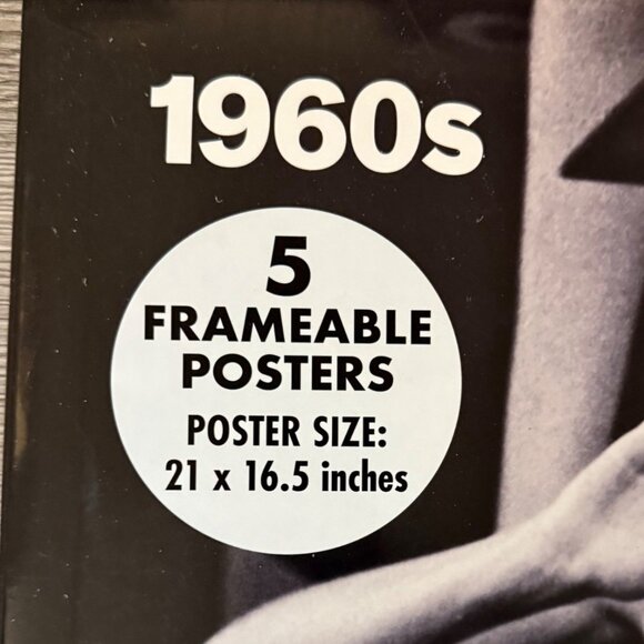 Retro 1960s Frameable Poster Set of 5 Wall Art Iconic Black White Fashion London - Picture 3 of 10
